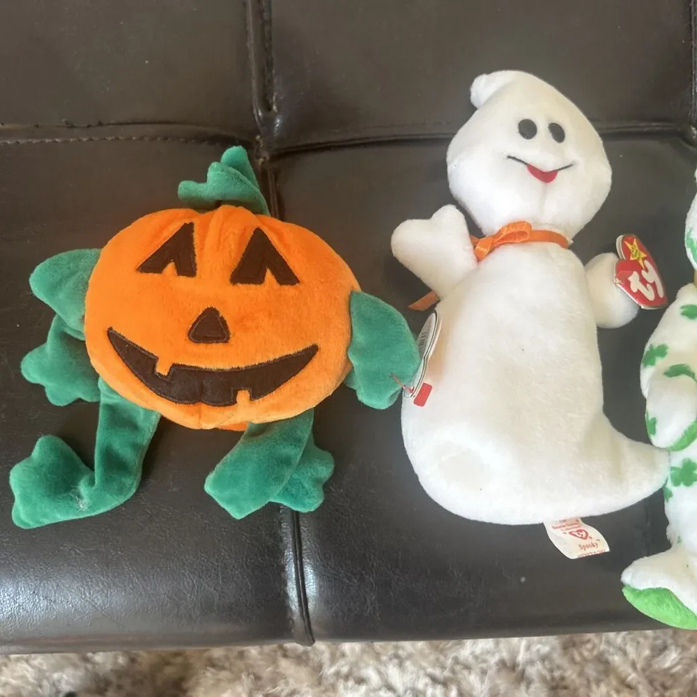 Ty Halloweenie Beanies 1990’s Retired Rare Teenie Beanie Plush Lot Of 5 Lot #4